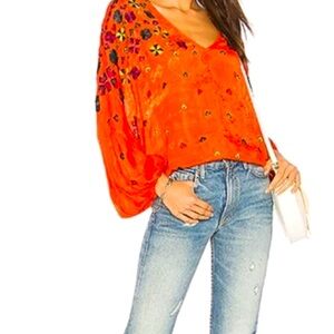 Free People embroidered blouse